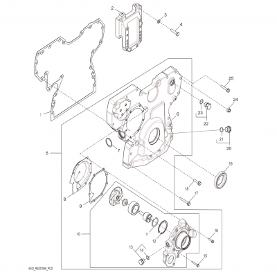 Group 44: Timing Gear Cover &amp;amp;amp; Water Pump, continued  第44組：正時(shí)齒輪蓋和水泵，&amp;amp;ldquo;GM93289,&amp;amp;rdquo;&amp;amp;ldquo;GM93285,&amp;amp;rdquo;&amp;amp;ldquo;GM9165