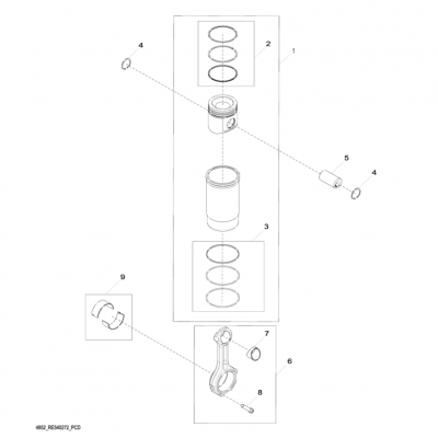 Group 48: Piston and Connecting Rod, continued  第48組：活塞和連桿，“GM93289,”“GM93285,”“GM91650,”“GM85414,”“GM85412,”“GM85410,”“GM