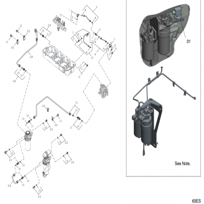 Group 63: Low Pressure Fuel Line, continued  第63組：低壓燃油管路，&amp;amp;ldquo;GM93289,&amp;amp;rdquo;&amp;amp;ldquo;GM93285,&amp;amp;rdquo;&amp;amp;ldquo;GM91650,&amp;amp;rdquo;&